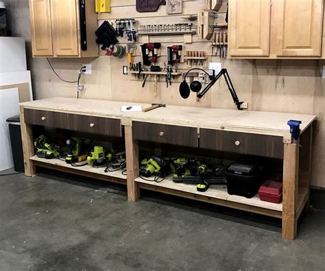 Work bench with storage. Feb 2, 2018 ... ... tool storage ideas. Explore cool organized garage and workshop designs ... 80 Awesome Tool Storage ... the workbench a complete guide to creating ... 