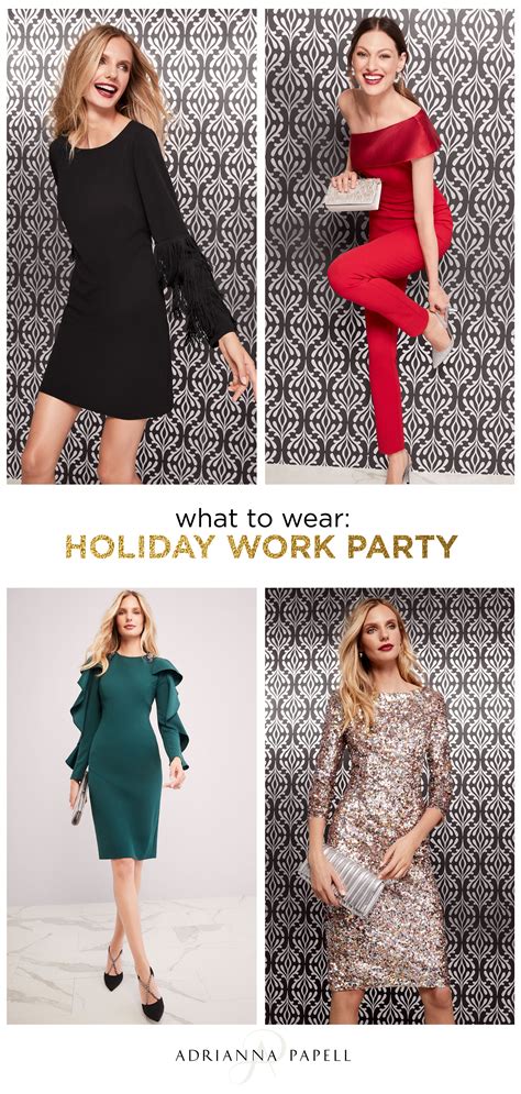 Work holiday party dress. 1. Crew Neck Lantern Sleeve Sweater. Incorporate some holiday attire for an office party with this cute pom-pom sweater. Add your favourite pair of jeans and … 