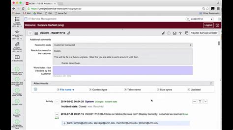 Work notes in servicenow.  If you have questions, ask your administrator.  Offic...