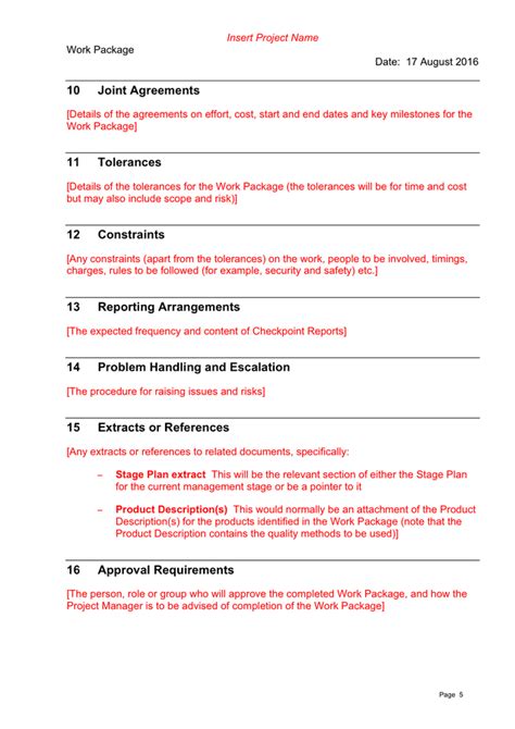 Work package template in Word and Pdf formats page 7 of 7