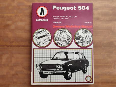 Work shop manual peugeot 504 ti. - People patterns a modern guide to the four temperaments.