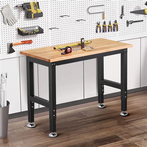 Workbench features. 6 inch tabletop constructed from premium rubber woo...