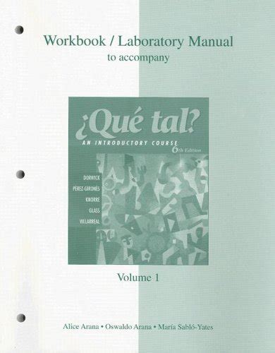 Workbook lab manual vol 1 to accompany que tal. - Fabric science swatch kit sample swatch answers.