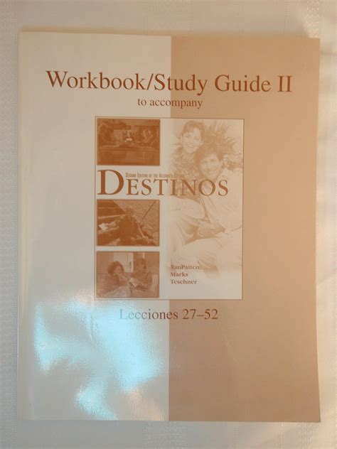 Workbook studyguide vol 2 to accompany destinos lecciones 27 52. - Managerial accounting solution manual 14th edition garrison.