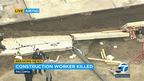 Worker dies after getting crushed by concrete wall in Pacoima