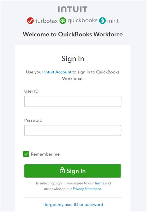Workforce intuit log in. Terms and conditions, features, support, pricing, and service options subject to change without notice. 