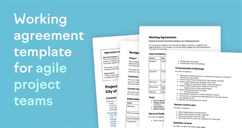 Working Agreement Template Agile Software Development Best of