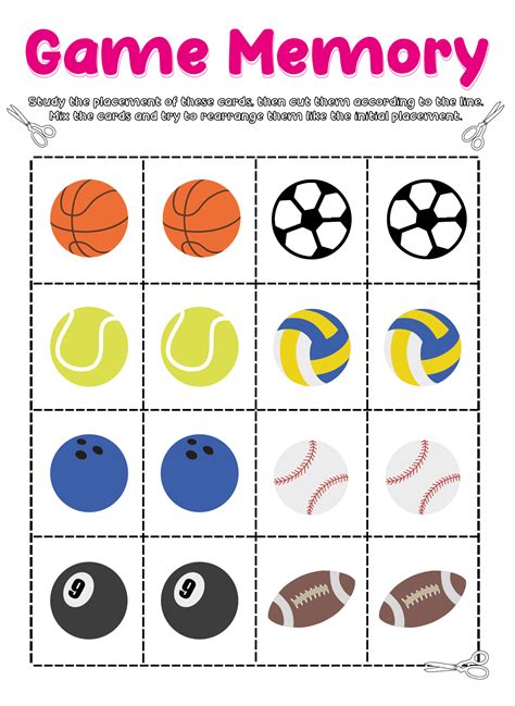 Working Memory Games Printable