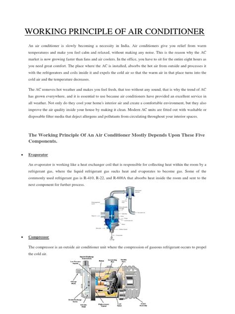 Working Principle of Air Conditioner Assigment PDF - Scribd