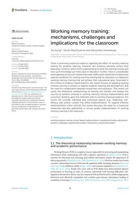 Working memory training pdf.  Although WM capacity has been viewed as a cons...