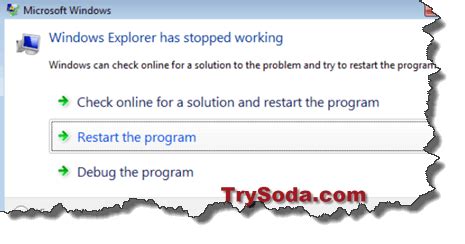 Working with demon raum.  a pop up appear saying "windows explorer has stopp...
