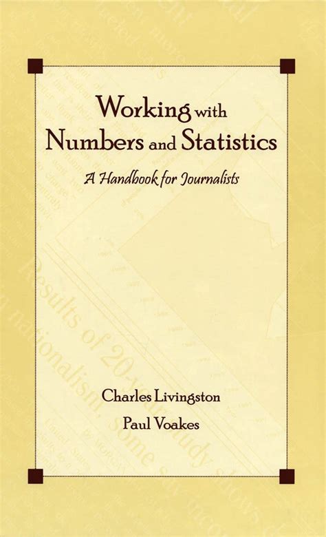 Working with numbers and statistics a handbook for journalists routledge. - Vorlesungen über die krankheiten des nervensystems.