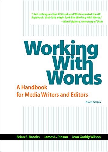 Working with words a concise handbook for media writers and editors exercise book. - Armstrong furnace manual ultra sx 80.