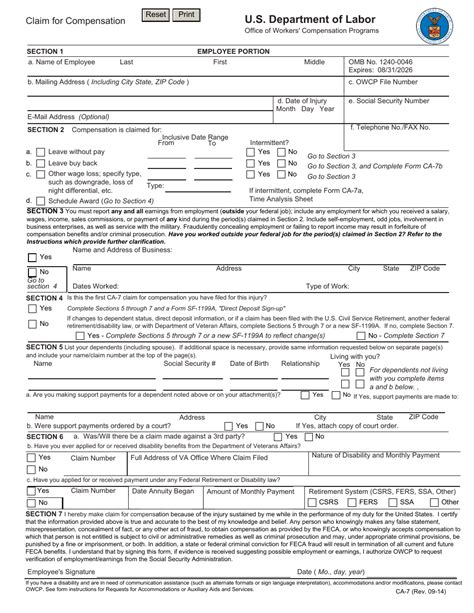 Workmans Comp Form Ca 7 MBM Legal