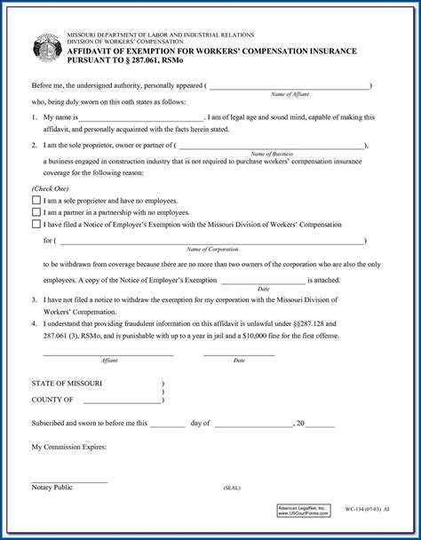 Workmans Comp Waiver Form Utah Universal Network