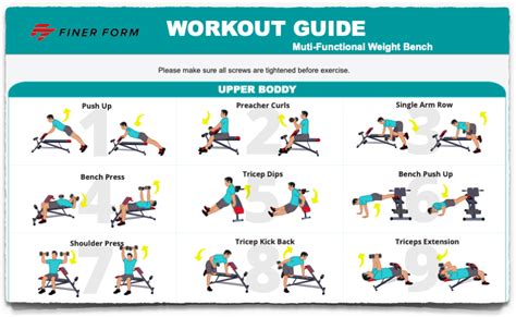 Workout Chart For MultiFunctional Bench 20 X 30 ubicaciondepersonas