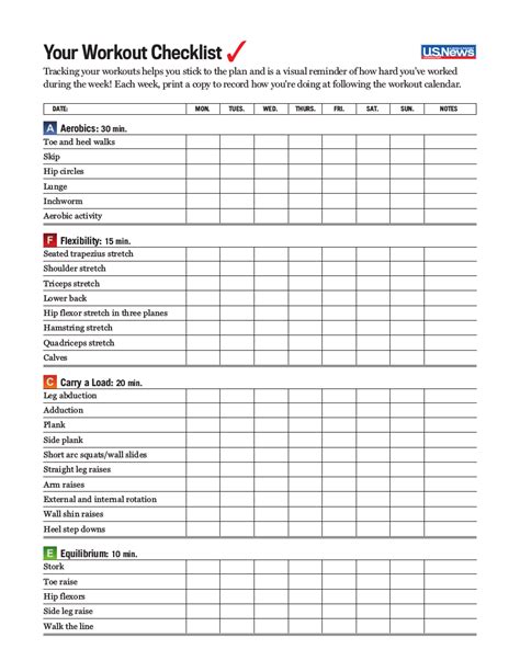 Workout Checklist 11+ Examples, Format, Pdf Examples