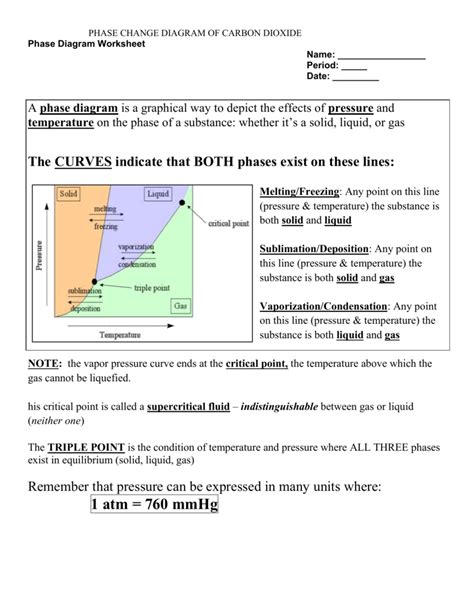 Worksheet (Phase Diagram) PDF