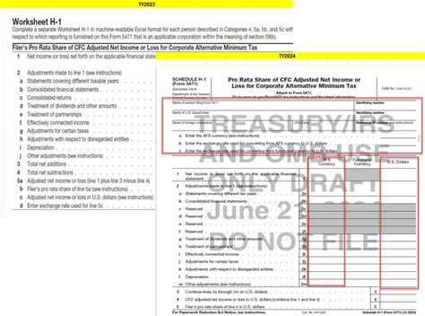 Worksheet A Form 5471 Irs Tripmart