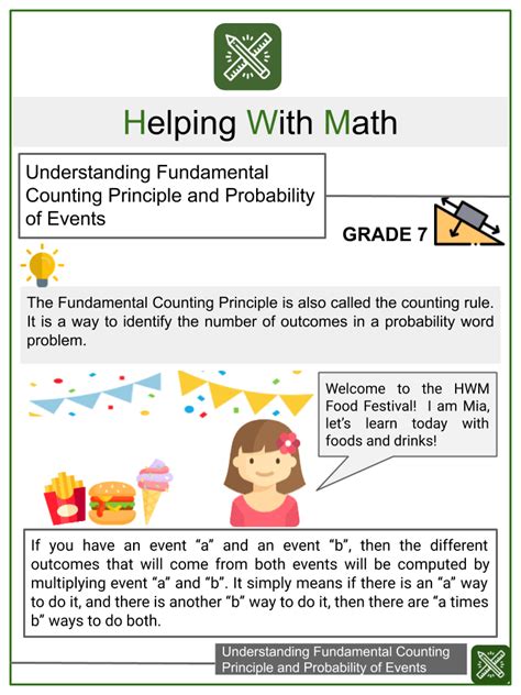 Worksheet A2 Fundamental Counting Principle