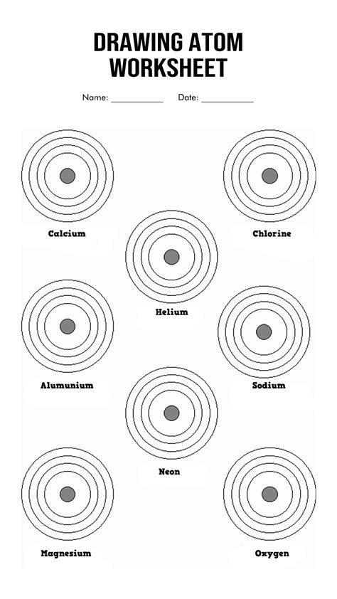Worksheet Drawing Answers Atoms