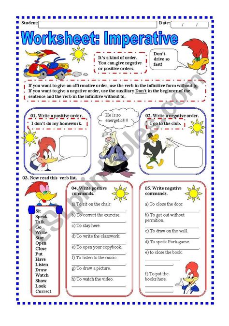 Worksheet Imperative ESL worksheet by Elinha