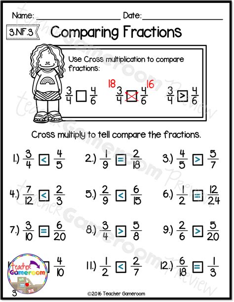 Worksheet Multiplication Grid Comparing Fractions Worksheet Grade