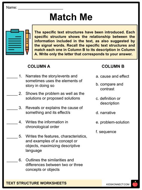 Worksheet On Text Structure