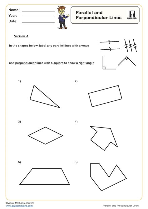 Worksheet Parallel And Perpendicular Lines