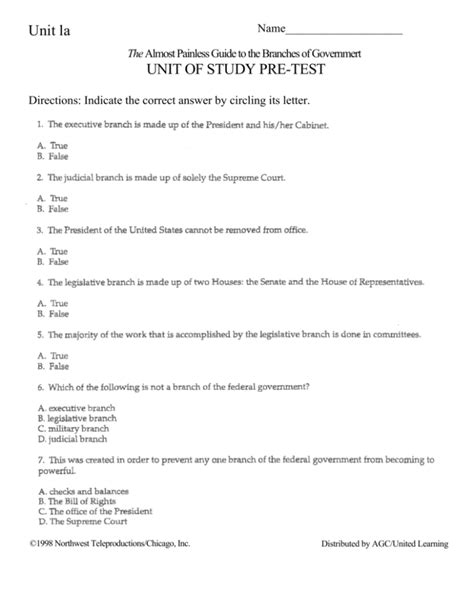 Worksheet almost painless guide to judicial branch. - English study guide to toeic file type.