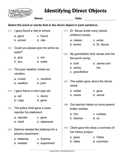 Worksheet works identifying_direct_objects_1