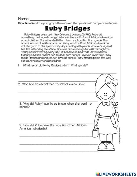 Worksheets On Ruby Bridges