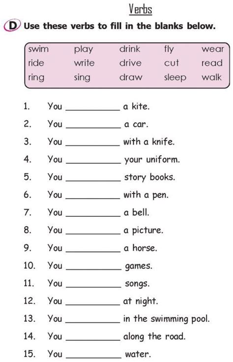Worksheets for 2nd grade grammar and answers