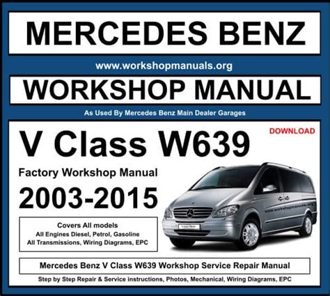 Workshop amp service manual mercedesbenz vito vclass. - Rover mower elenco delle parti manuali amplificatore.