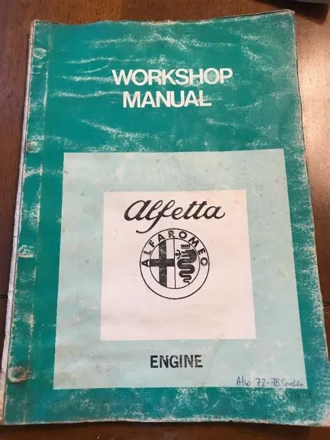 Workshop manual alfetta alfa romeo engine. - Epicuro, opere, framenti, testimonianze sulla sua vita.