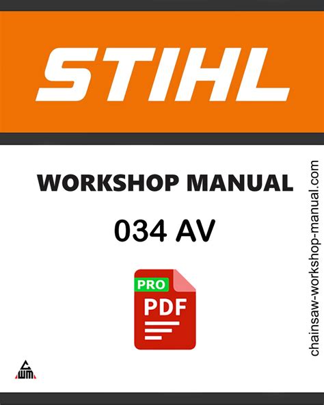 Workshop manual for stihl 034 av chainsaw. - Vie du comte félix de mérode.