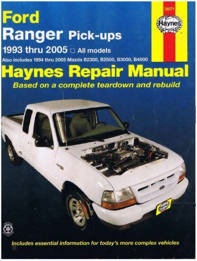 Workshop manuals s ford ranger 2 5 tdi 2005. - Manuale di riparazione del servizio lotus elise 1996 2000.