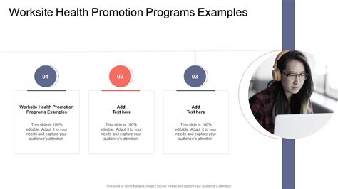 Worksite Health Promotion Programs Examples In Powerpoint And Google