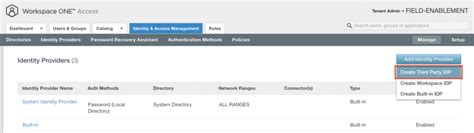 Workspace One Access Vidm Powershell Module To Automate Creating 3rd Party Identity Provider