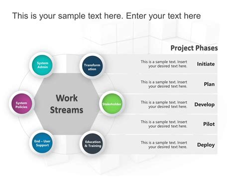 Workstream Project Phases PowerPoint Template SlideUpLift