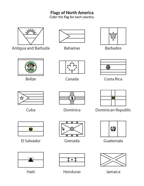 World Flags Coloring Pages