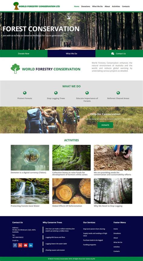 World Forestry Conservation RG Web Design