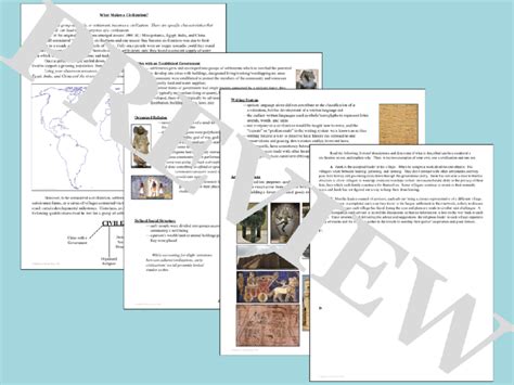 World History Answer Civilization Packet