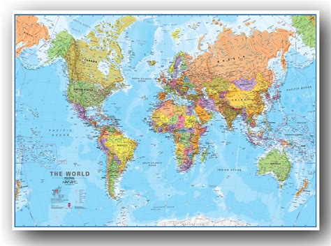 World Map A4 Printable