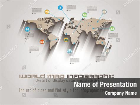 World Map Infographic Powerpoint Template Slidesbase