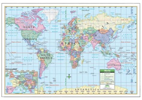 World Rolled Map Paper 40" x 28" - Rainbow Resource