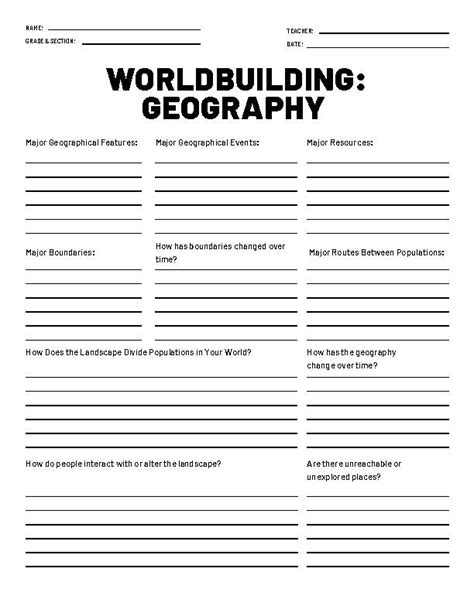 World building worksheet.  World-Building Worksheet Politics and Econo...