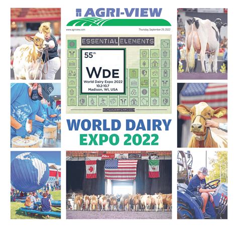 World Dairy Expo 2023. World Dairy Expo será realizado em Alliant Energy Center Madison de 1 a 6 outubro 2023 apresentando as novidades de empresas de EUA e internacionais relacionadas aos setores de Peixe, indústrias florestais, Pesca, Agricultura, Horticultura, Pecuária, Processamento de Alimentos, jardinagem, vinho. 