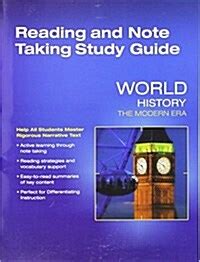 World history 2016 modern era reading and notetaking study guide grade 10. - Schutz der persönlichkeit im recht der medien.