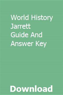 World history jarrett guide and answer key. - Marantz sr3001 ps3001 av surround receiver service manual.